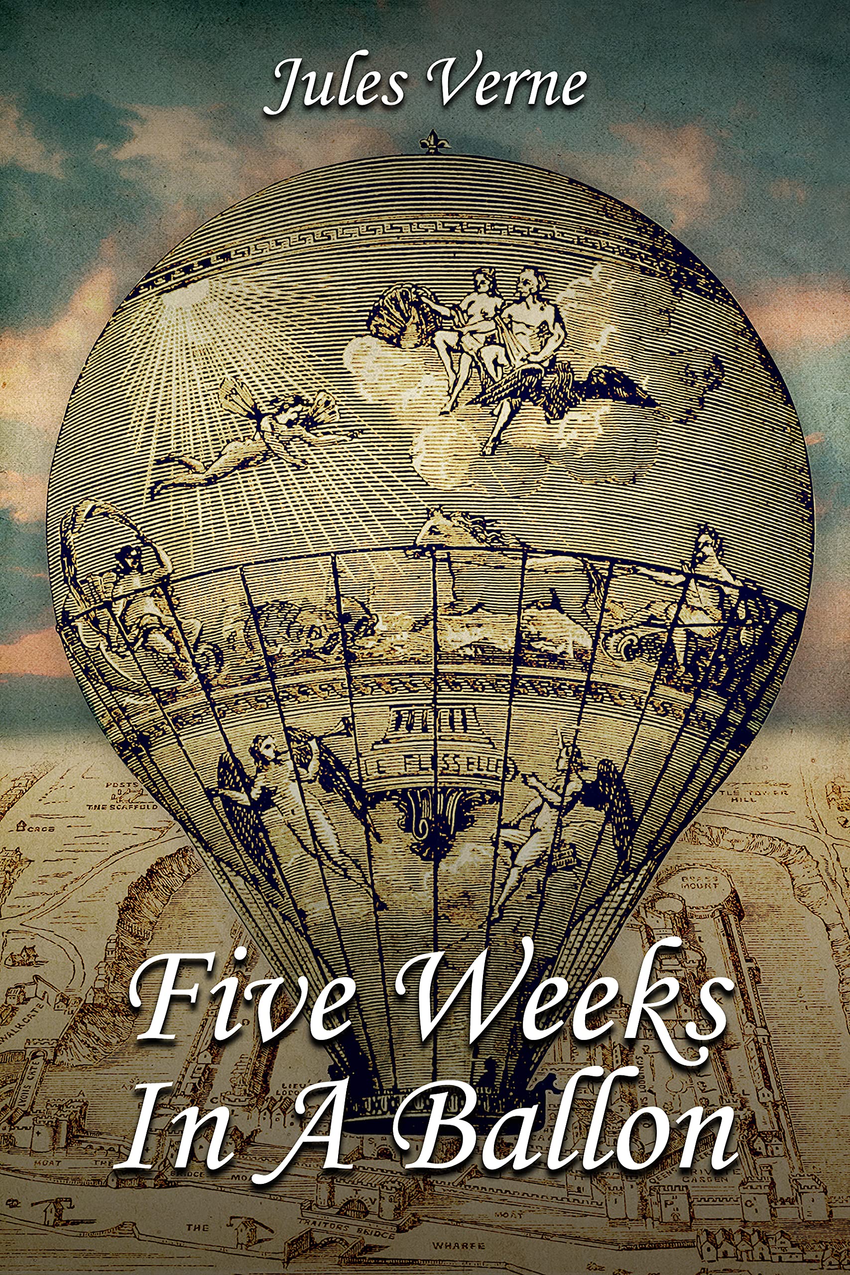 Five Weeks in a Balloon: With original illustrations - annotated