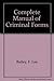 Complete Manual of Criminal Forms