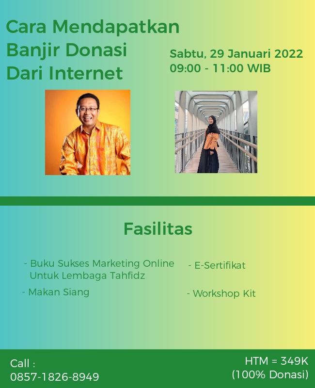 SEMINAR EKSKLUSIF, Call 0857-1826-8949, Buku Cara Mendapatkan Donatur Untuk Rumah Tahfidz Al Huda