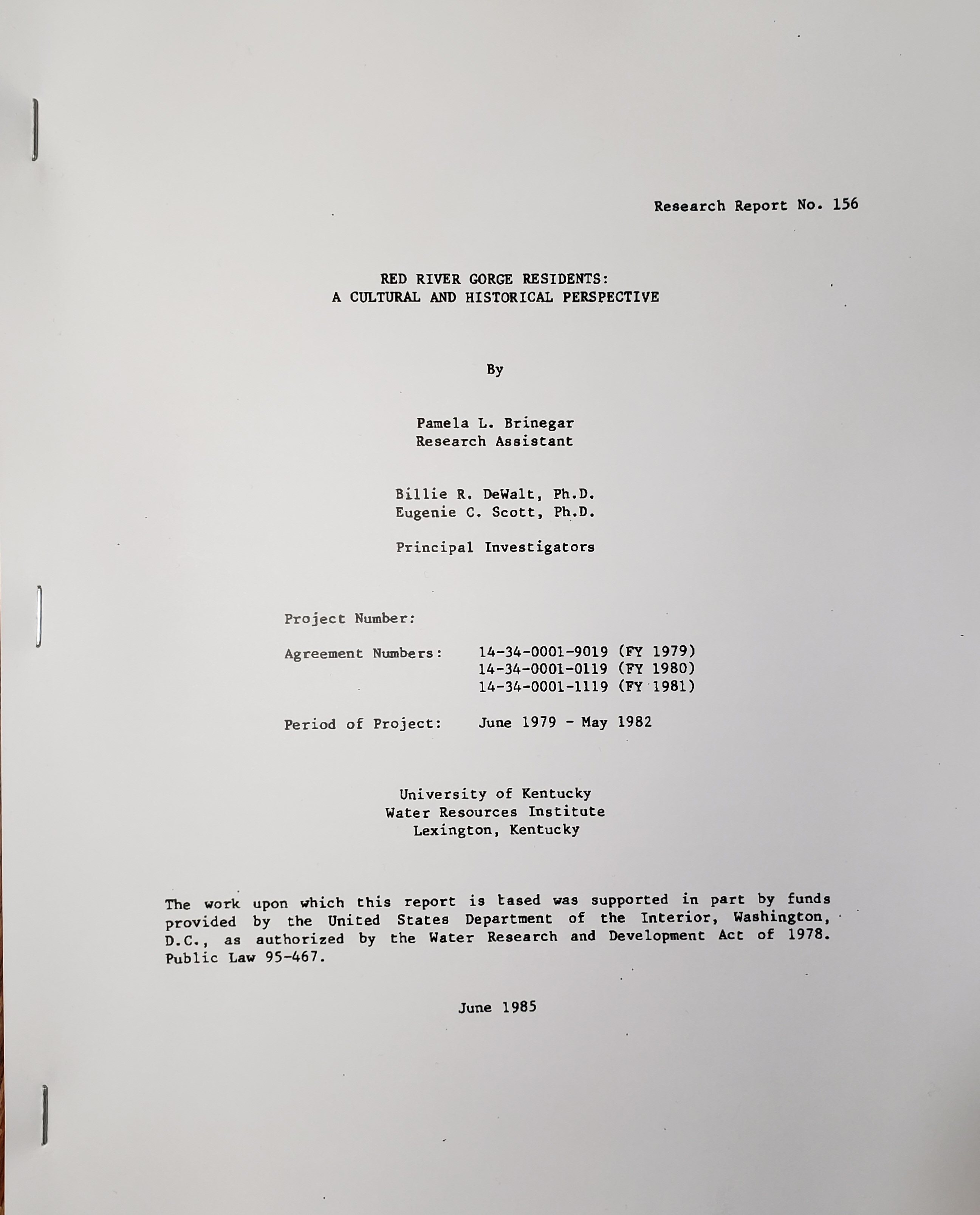 Red River Gorge Residents: A Cultural and Historical Perspective