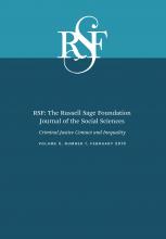 RSF: The Russell Sage Foundation Journal of the Social Sciences: Criminal Justice Contact and Inequality