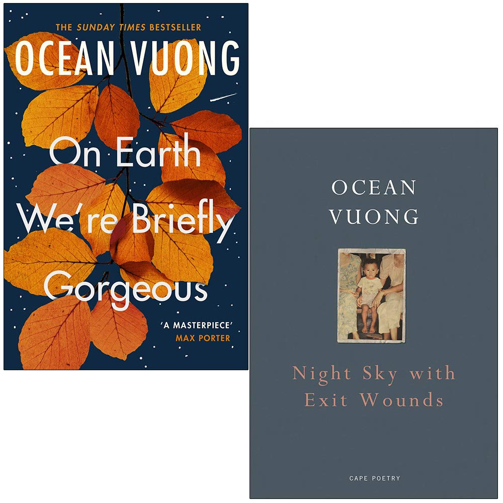 On Earth We're Briefly Gorgeous & Night Sky with Exit Wounds By Ocean Vuong 2 Books Collection Set (Paperback)