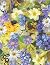 Busy Blue Flowers Dot Grid ...