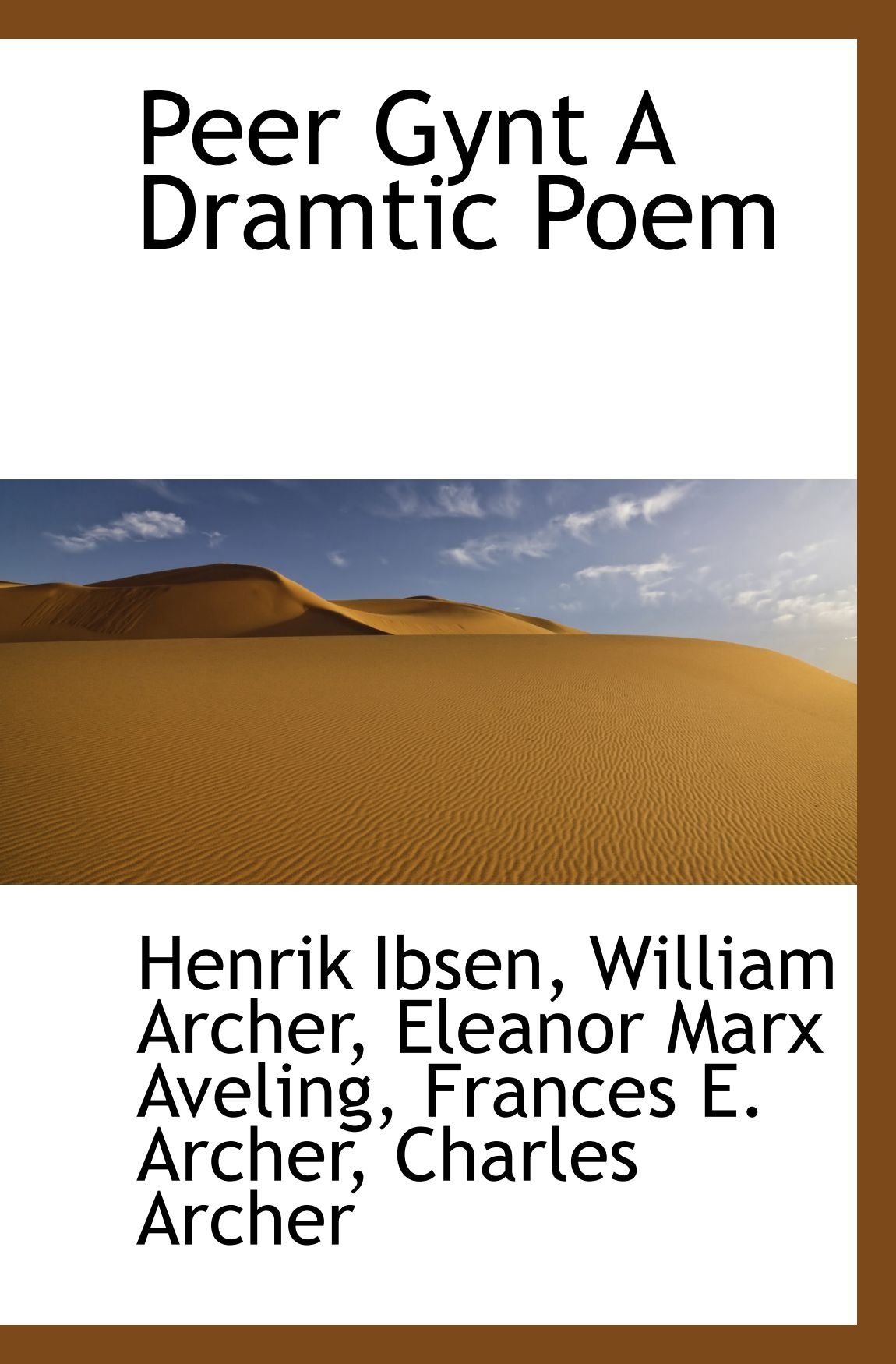 Peer Gynt A Dramtic Poem