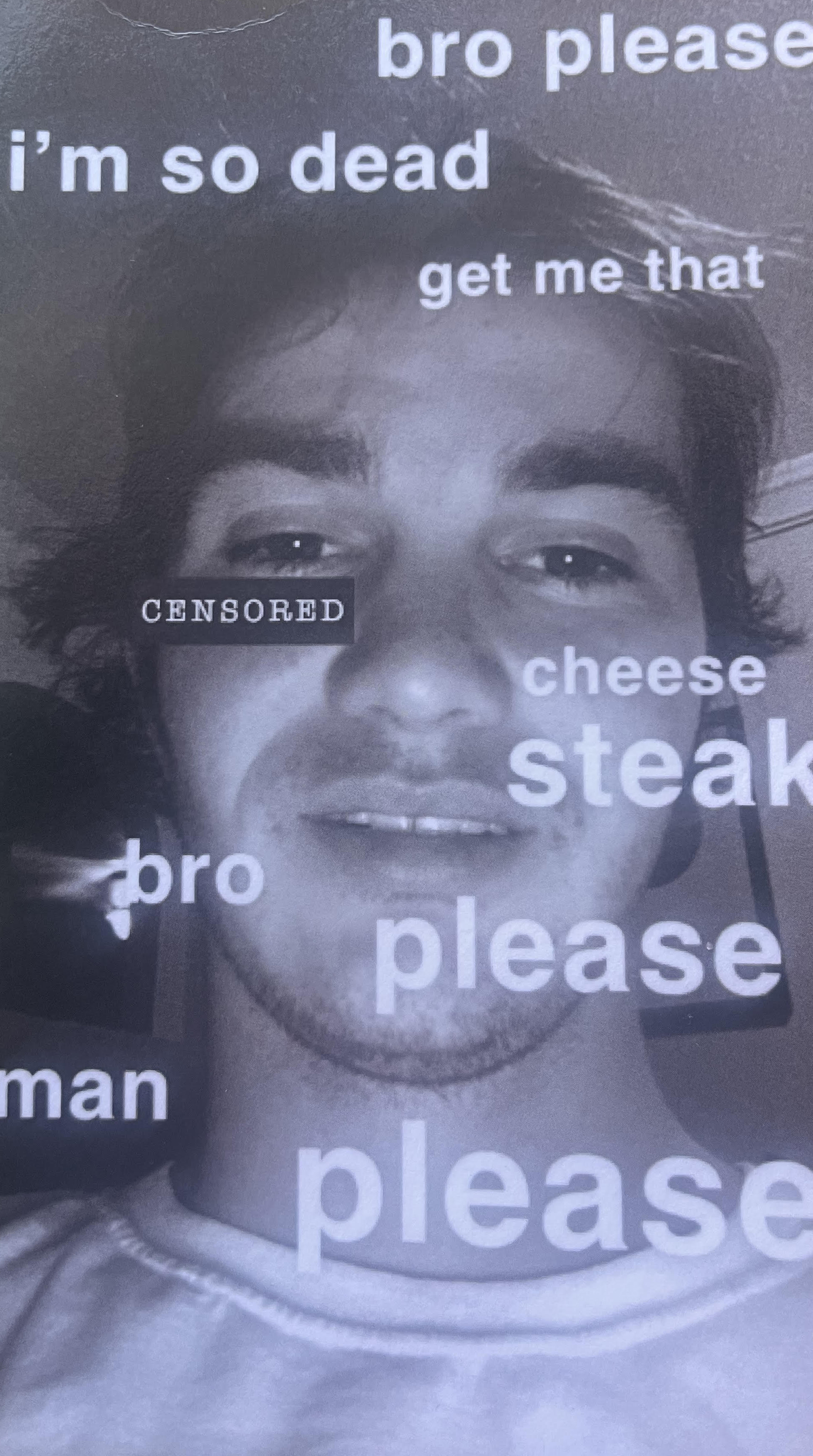 bro please i'm so dead get me that fucking cheesesteak bro please man please (Paperback)