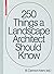 250 Things a Landscape Architect Should Know