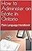 How to Administer an Estate in Ontario: Plain Language Handbook