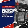 TERIMA JADI, Wa. 081-555-436-087, Jual Gazebo Kayu Glugu Minimalis Cilacap