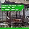 UNIK DAN MEWAH, Wa. 081-555-436-087, Jual Gazebo Kayu Glugu Minimalis Jakarta Timur