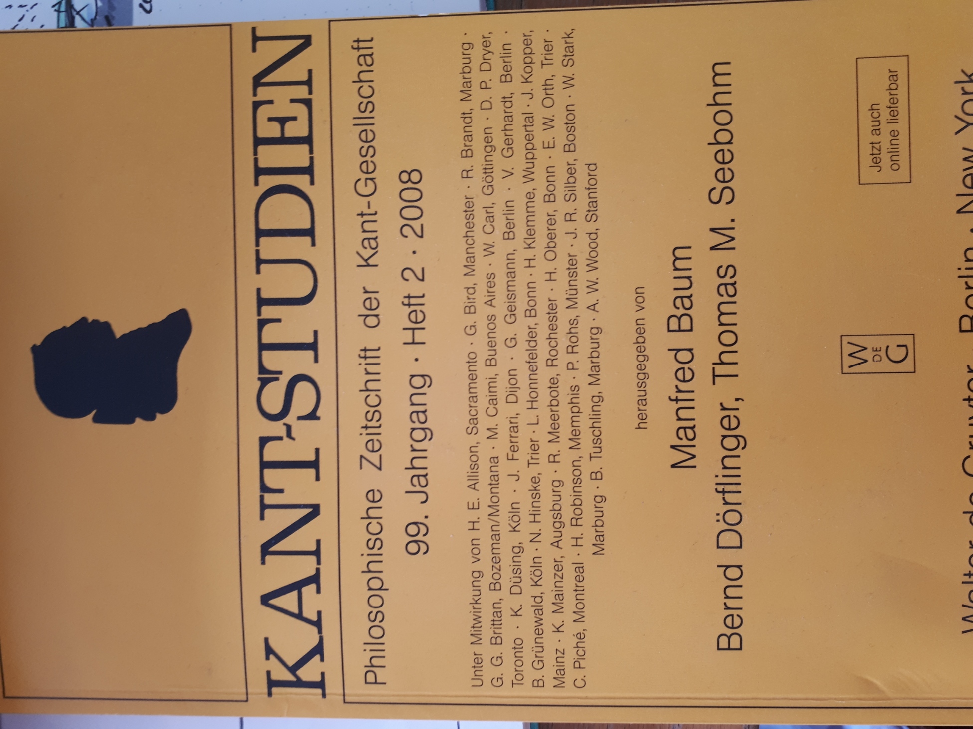 Kant-Studien. Philosophische Zeitschrift der Kant-Gesellschaft