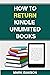 How To Return Kindle Unlimi...
