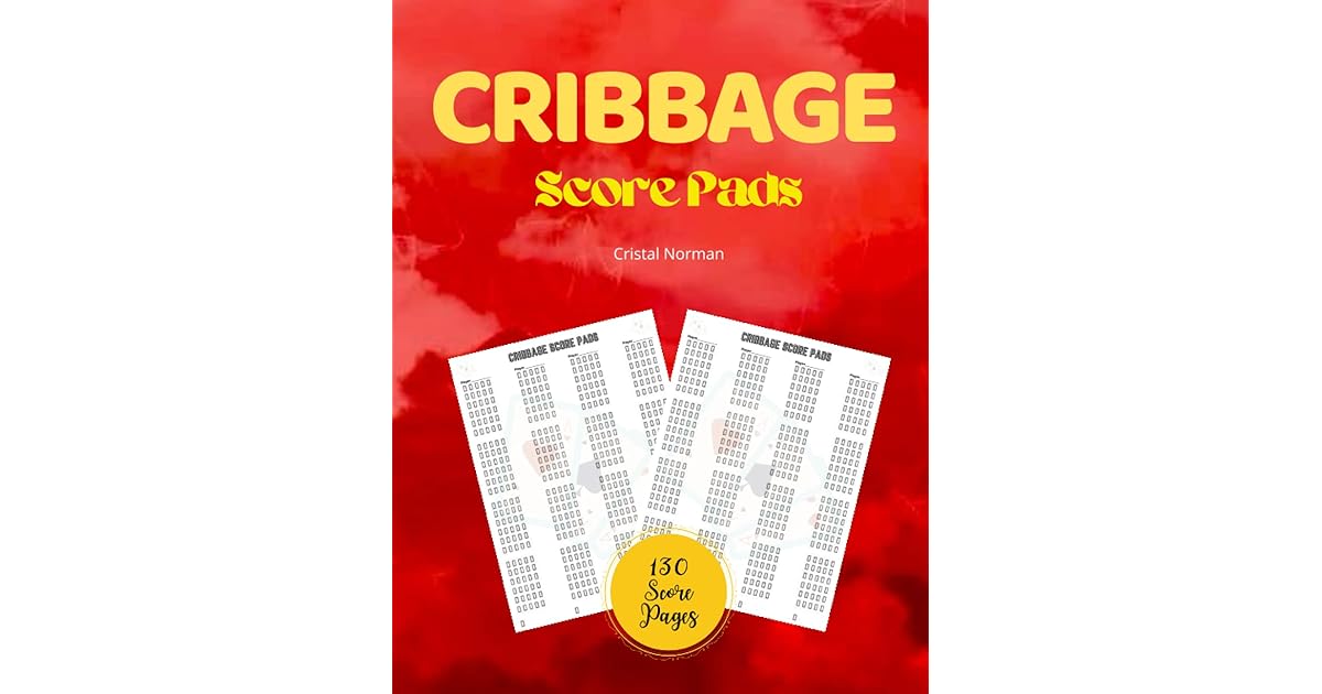 Cribbage Score Pads 130 Cribbage Score Cards for Scorekeeping Large