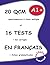20 QCM et 16 TESTS en français, niveau A1 (French Edition)