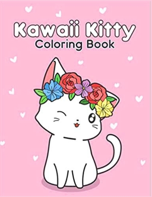Kawaii kitty coloring book: Ages 4-8: Adorable Cartoon Cats, Kittens & Caticorns (Colouring Books for Kids)2022