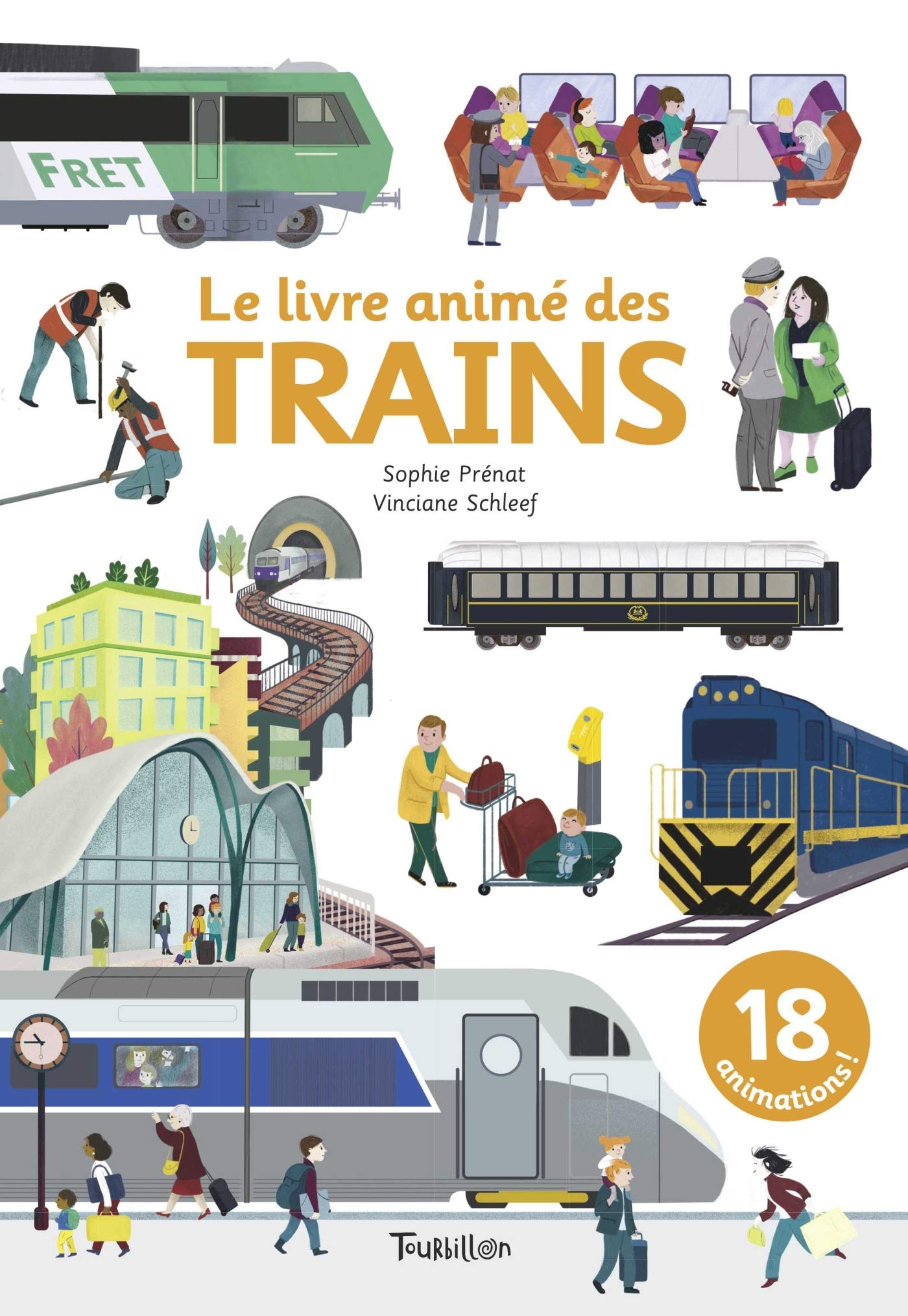 Le livre animé des trains (Hardcover)