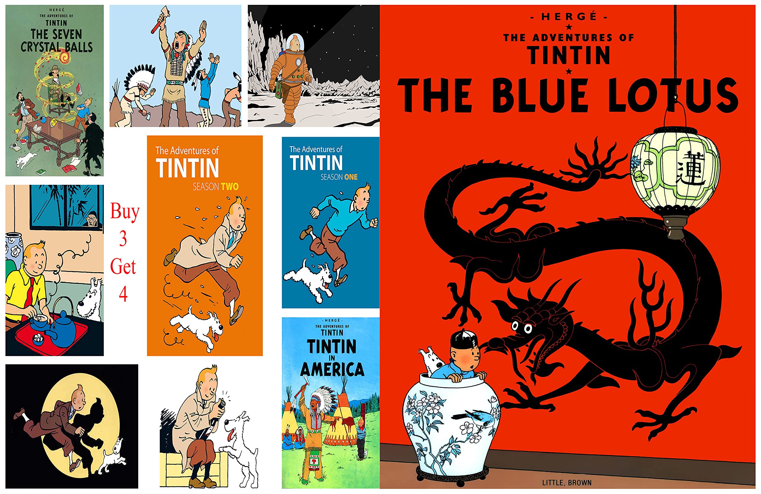 The Adventures of TinTin Full Series : Issue 5-THE BLUE LOTUS (Kindle Edition)