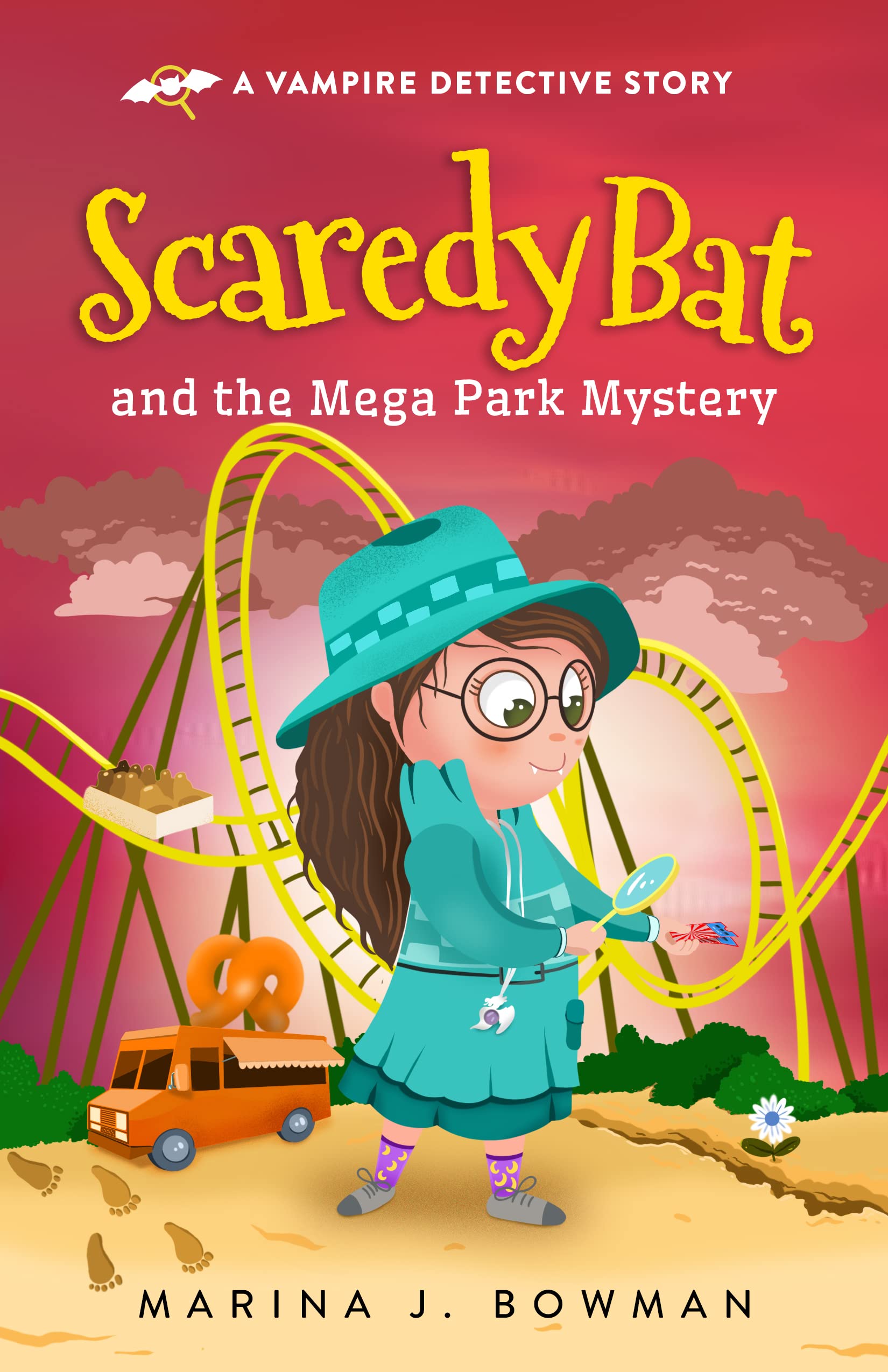 Scaredy Bat and the Mega Park Mystery: An Illustrated Chapter Book for Kids (Scaredy Bat: A Vampire Detective Series 5)