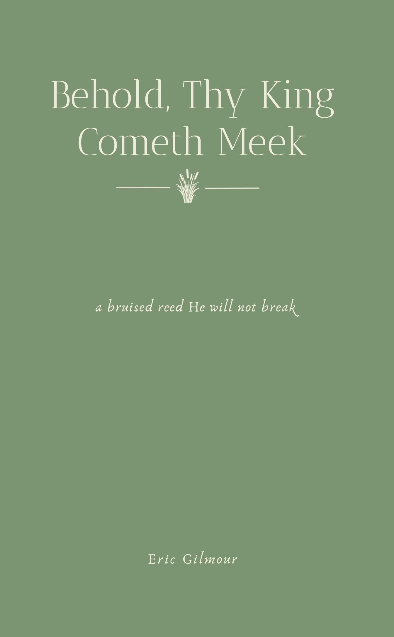 Behold, Thy King Cometh Meek: a bruised reed He will not break (Kindle Edition)