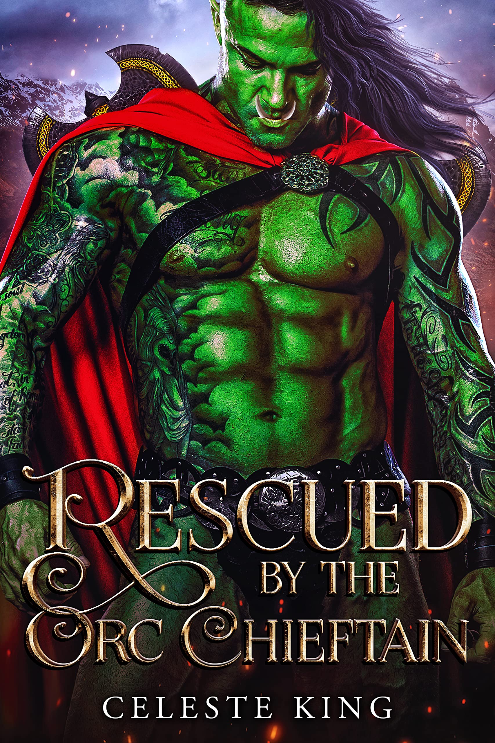 Rescued by the Orc Chieftain (Mates of the Burning Sun Clan #1)
