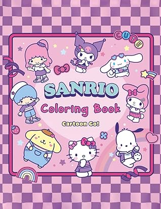 Sanrio Coloring Book: Kawaii Cute Sanrio Characters Illustrations For