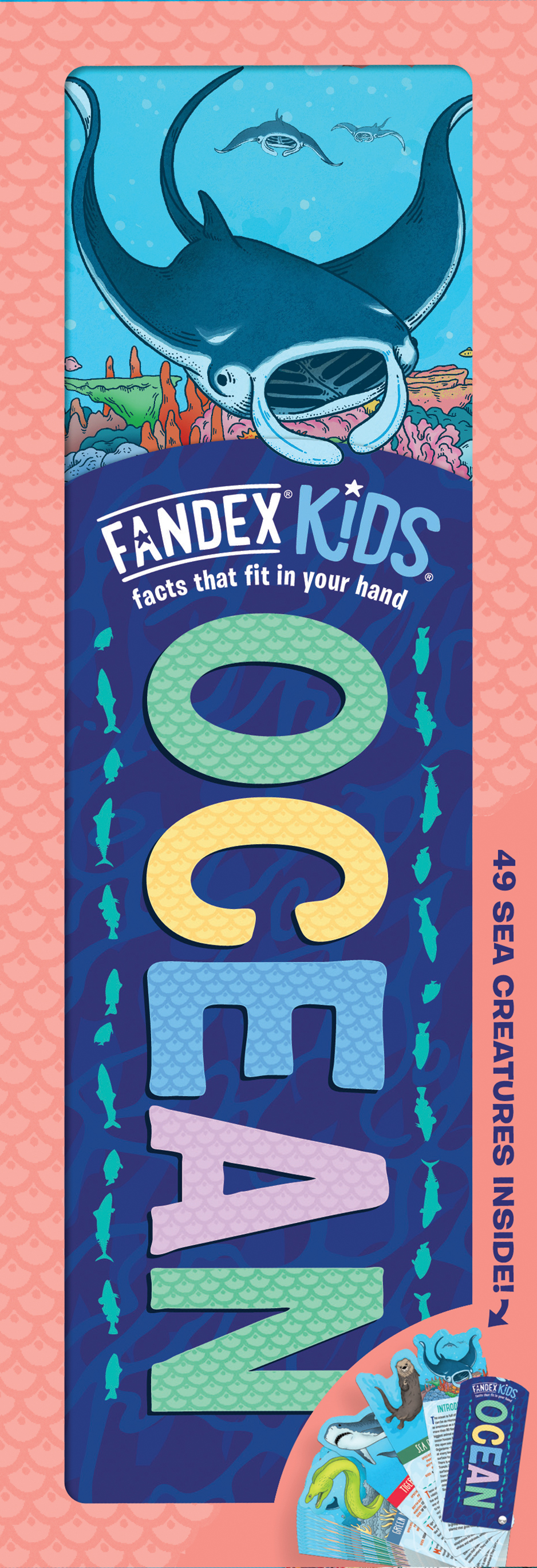 Fandex Kids: Ocean: Facts That Fit in Your Hand: 49 Sea Creatures Inside! (Cards)