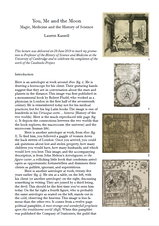 You, Me and the Moon: Magic, Medicine and the History of Science