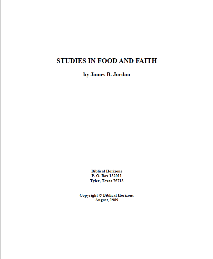 Studies in Food and Faith (Unknown Binding)