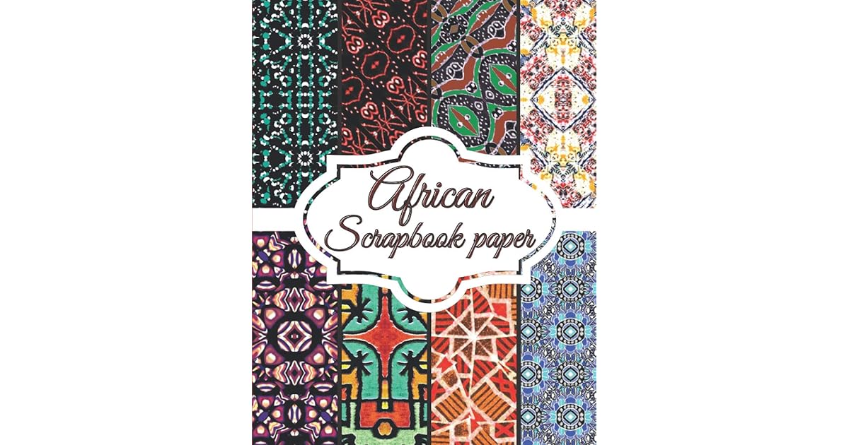 African Scrapbook Paper Scrapbooking Paper size 8.5 "x 11" Decorative