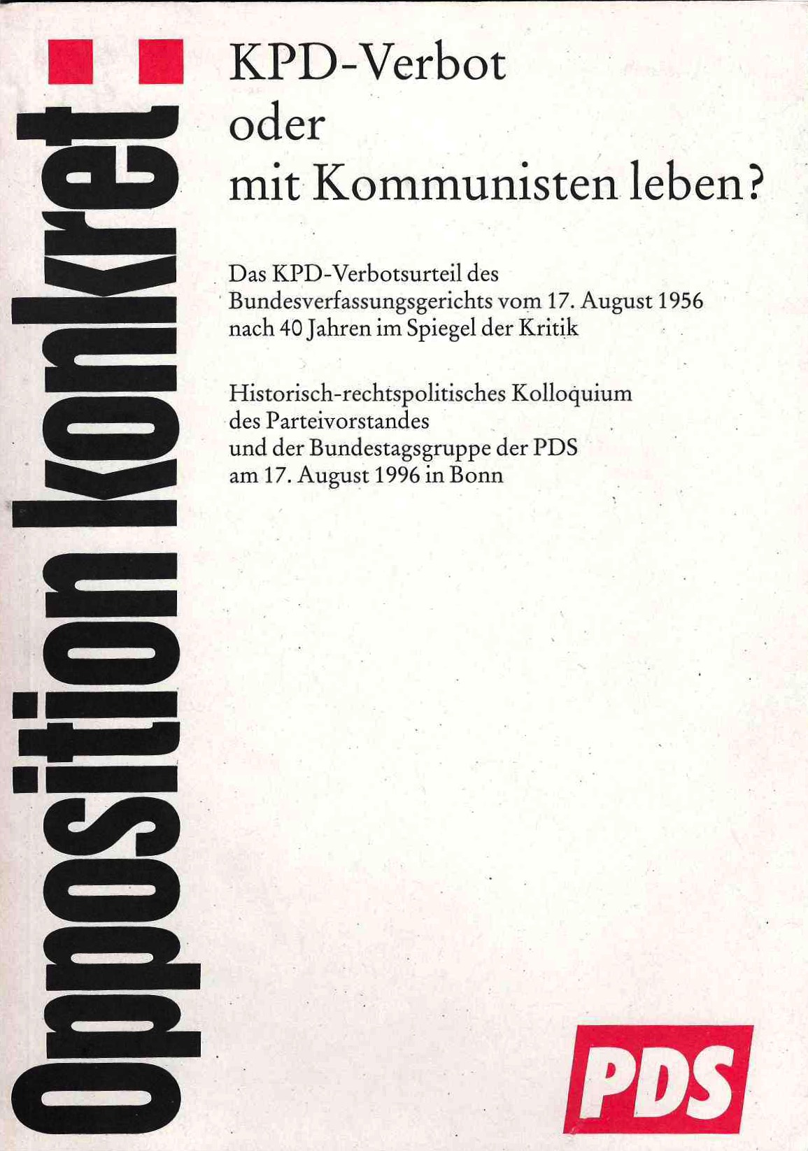 KPD-Verbot oder mit Kommunisten leben?
