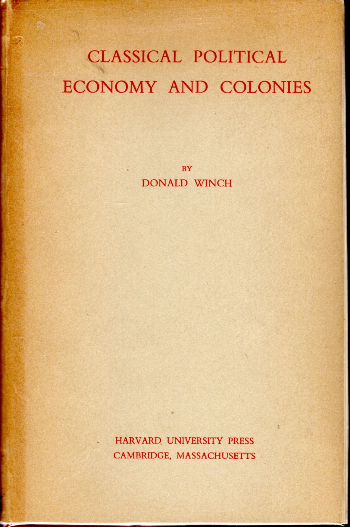 Classical Political Economy and Colonies