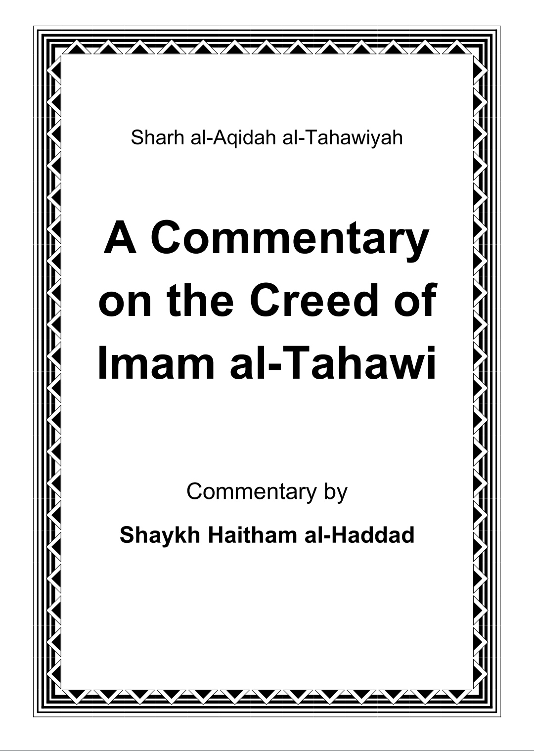 Sharh al-Aqidah al-Tahawiyah