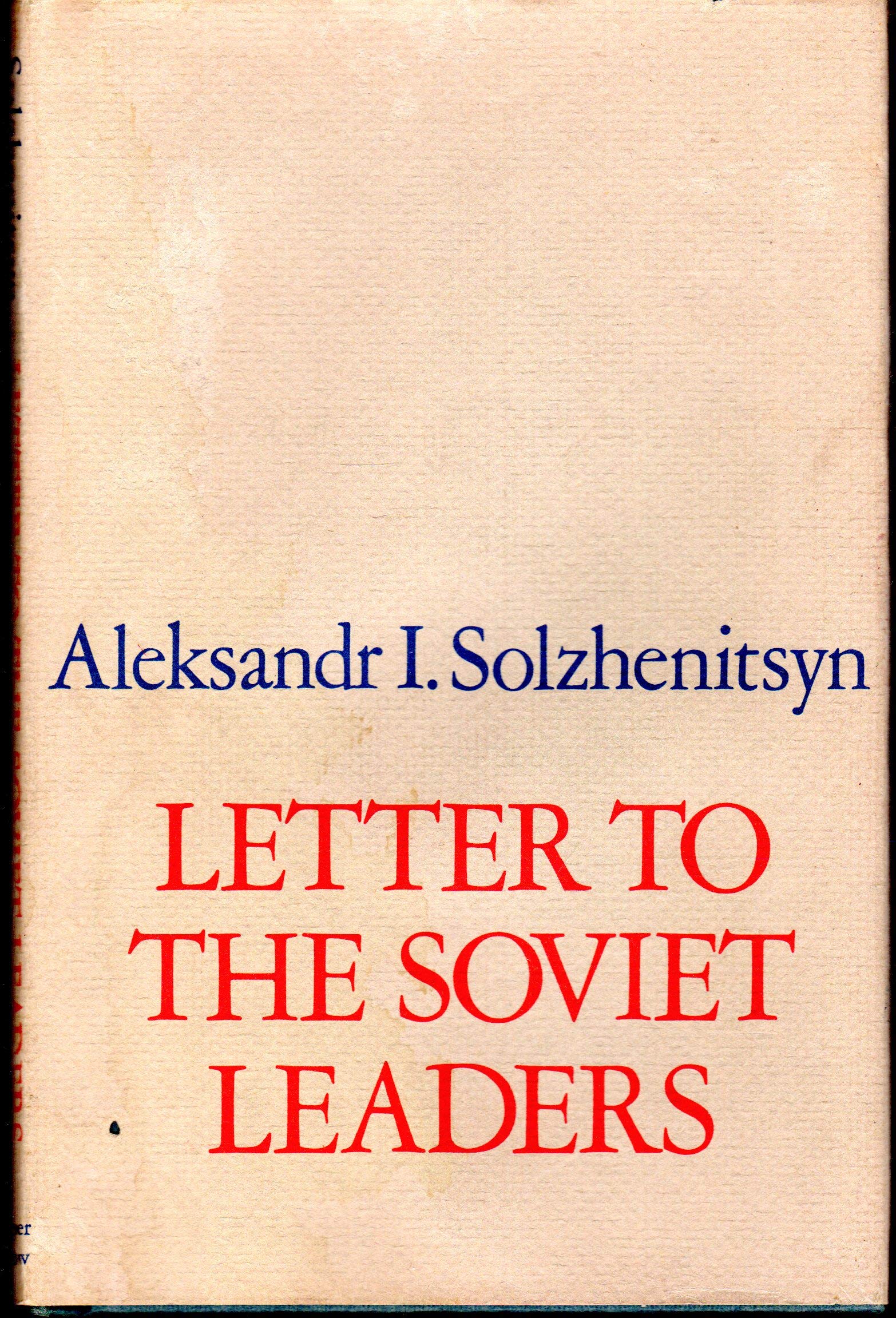Letter to the Soviet Leaders (Hardcover)