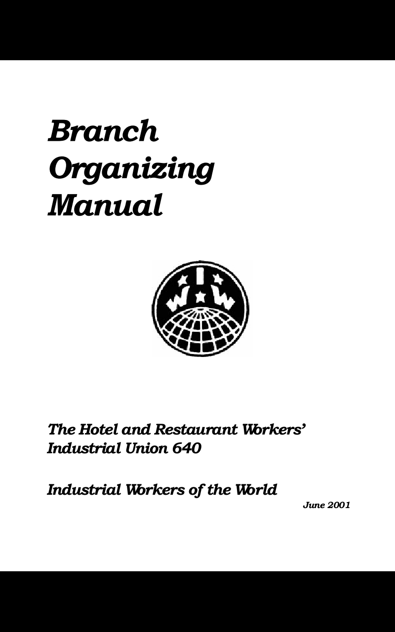 .Branch Organizing Manual" (2001) by