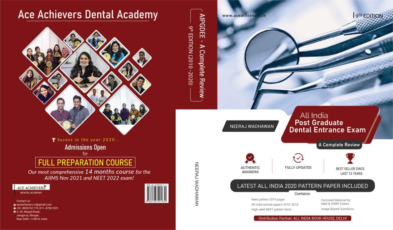 All India Post Graduate Dental Entrance Exam (2010-2020) 9th Edition 2020