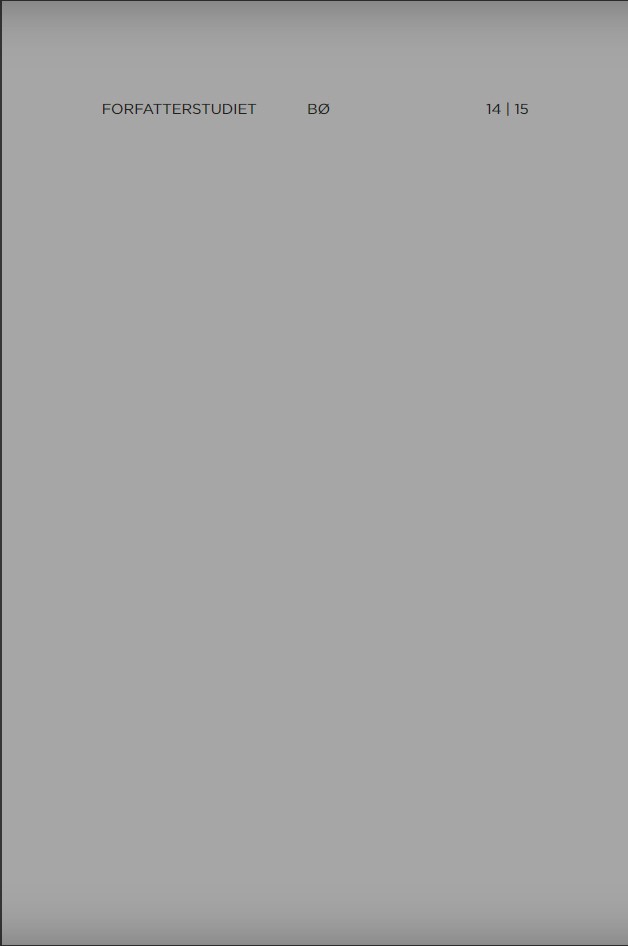 Forfatterstudiet Bø 14|15