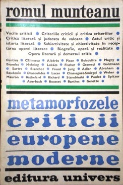 Metamorfozele criticii europene moderne (Paperback)
