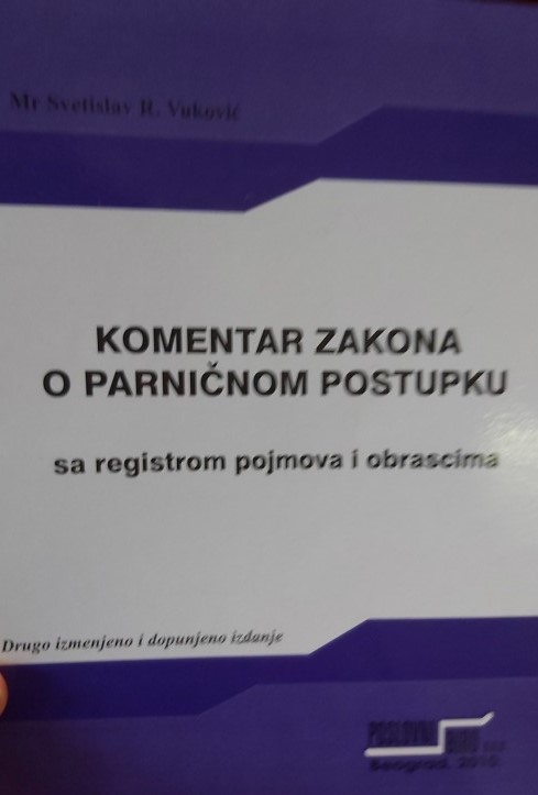 KOMENTAR ZAKONA O PARNIČNOM POSTUPKU sa registrom pojmova i obrascima