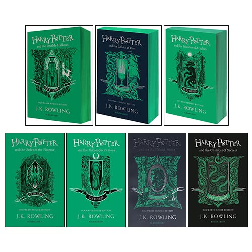 Harry Potter House Slytherin Series 7 Books Collection Set By J.K. Rowling