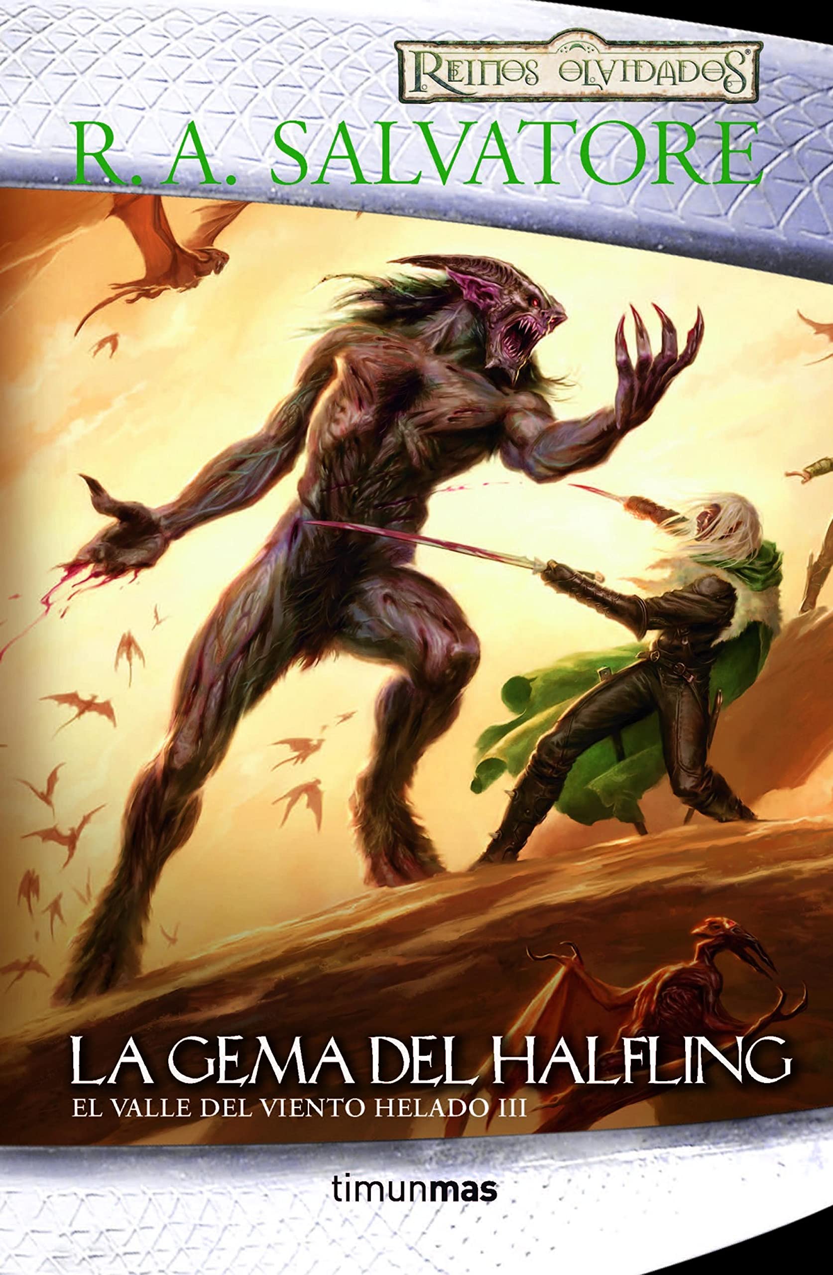 Portada de La gema del halfling, de R.A. Salvatore