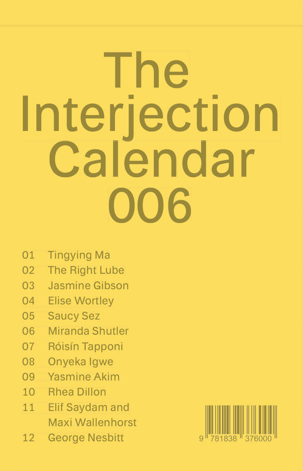The Interjection Calendar 006