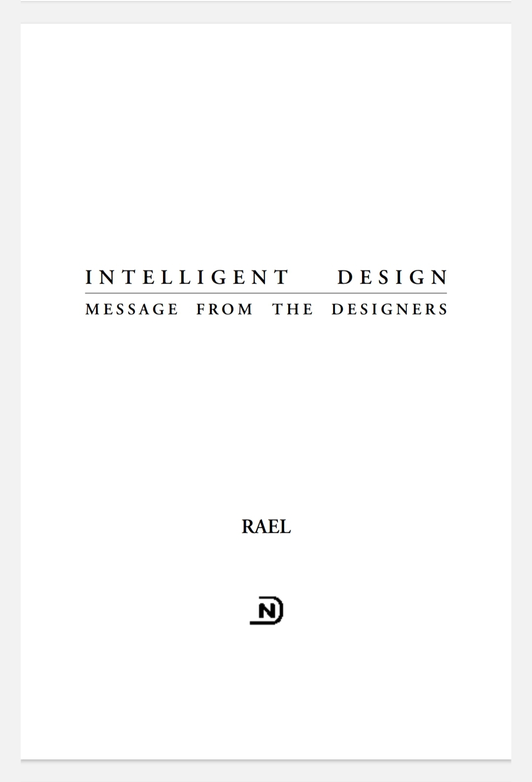 Intelligent Design: Message From The Designers (ebook)