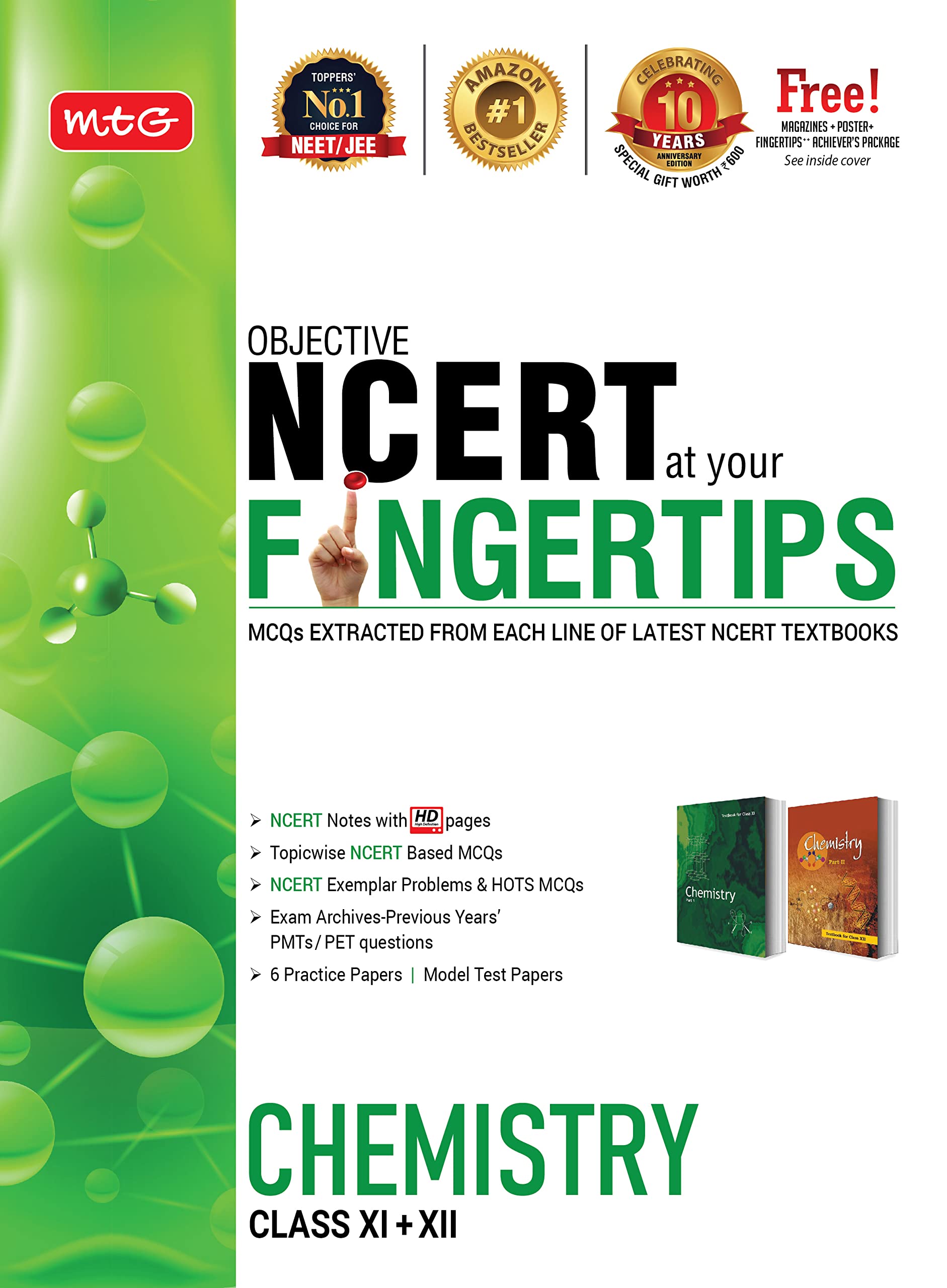 MTG Objective NCERT at your FINGERTIPS - Chemistry, Best Books for NEET & JEE Preparation (Based on NCERT Pattern - Latest & Revised Edition 2022)