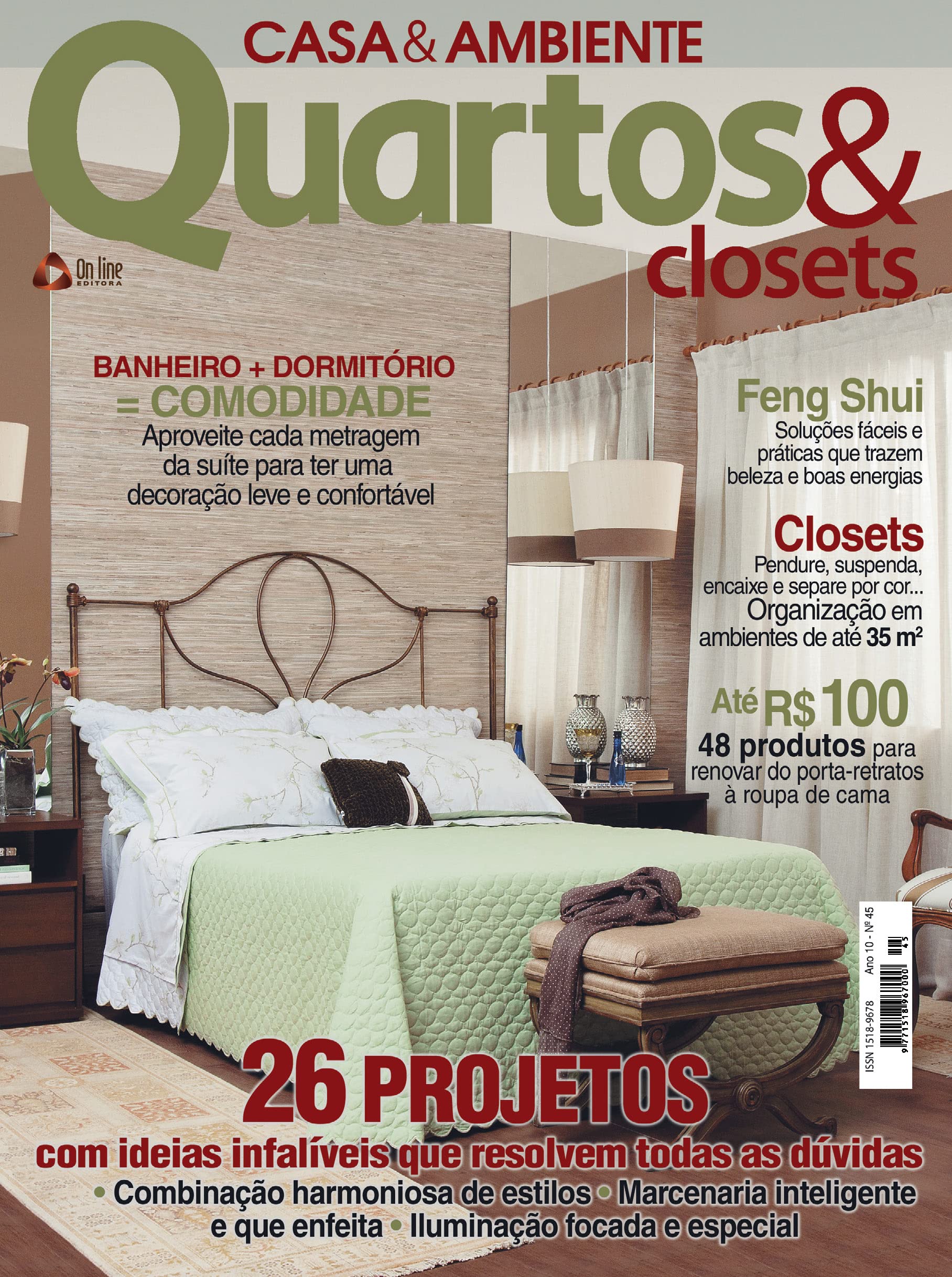 Soluções Fáceis e Práticas que trazem Beleza e Bem Estar: Casa & Ambiente - Quartos & Closets Edição 45 (Portuguese Edition)