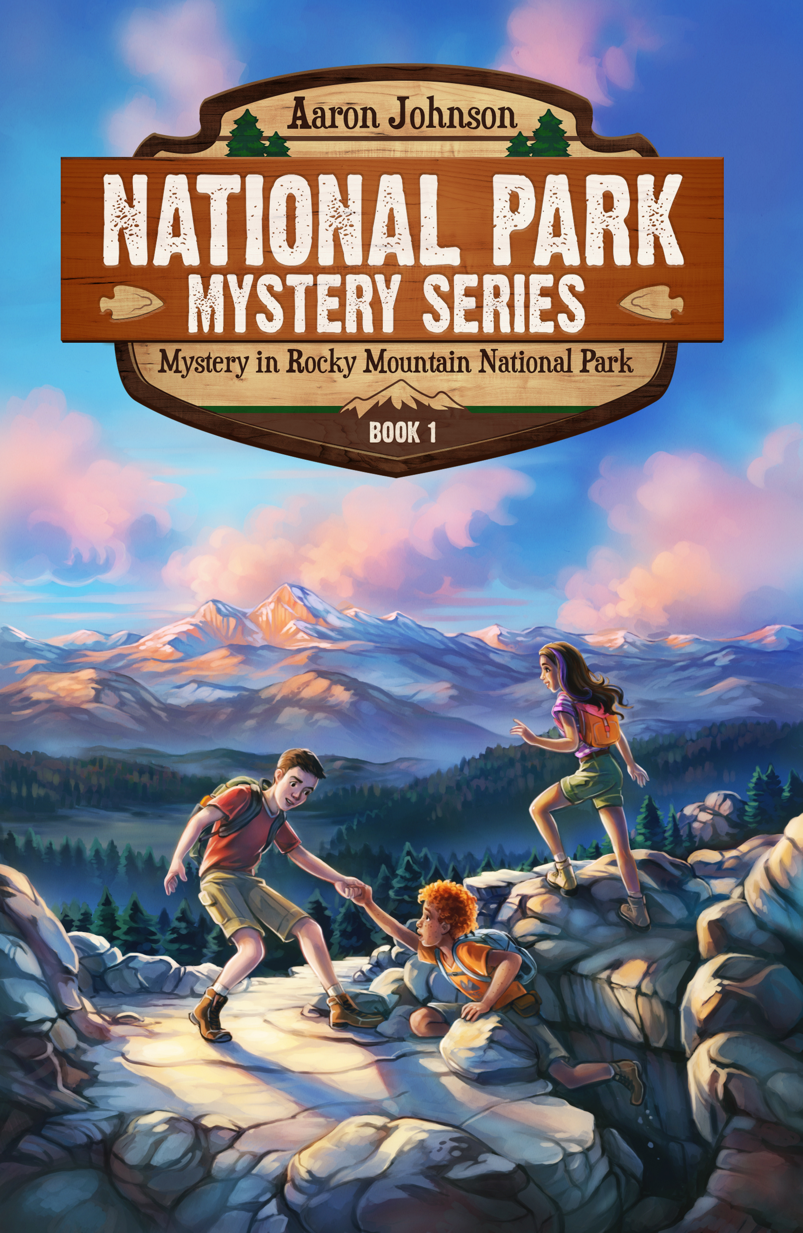 Book cover: Mystery In Rocky Mountain National Park (National Park Mystery #1) by Aaron Johnson