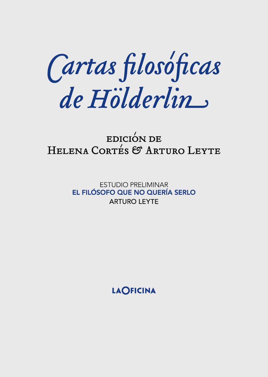 Cartas filosóficas de Hölderlin (Hardcover)