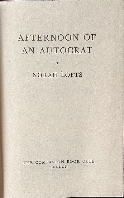 Afternoon of  an Autocrat