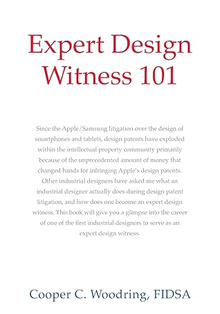 Expert Design Witness 101 by Fidsa Cooper C Woodring