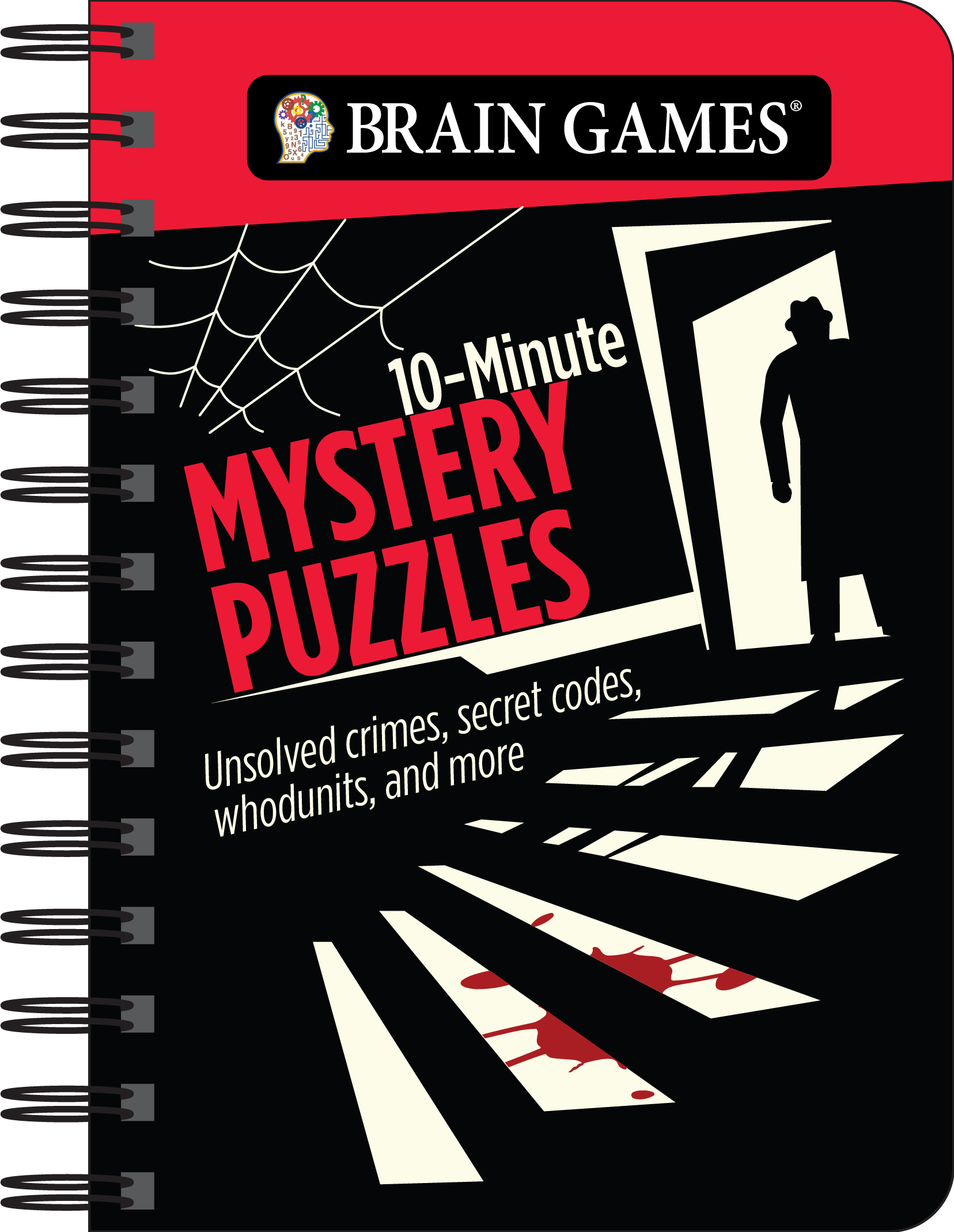 Brain Games - To Go - 10-Minute Mystery Puzzles: Unsolved Crimes, Secret Codes, Whodunits, and More (Spiral-bound)