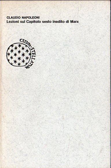 Lezioni sul Capitolo sesto inedito di Marx