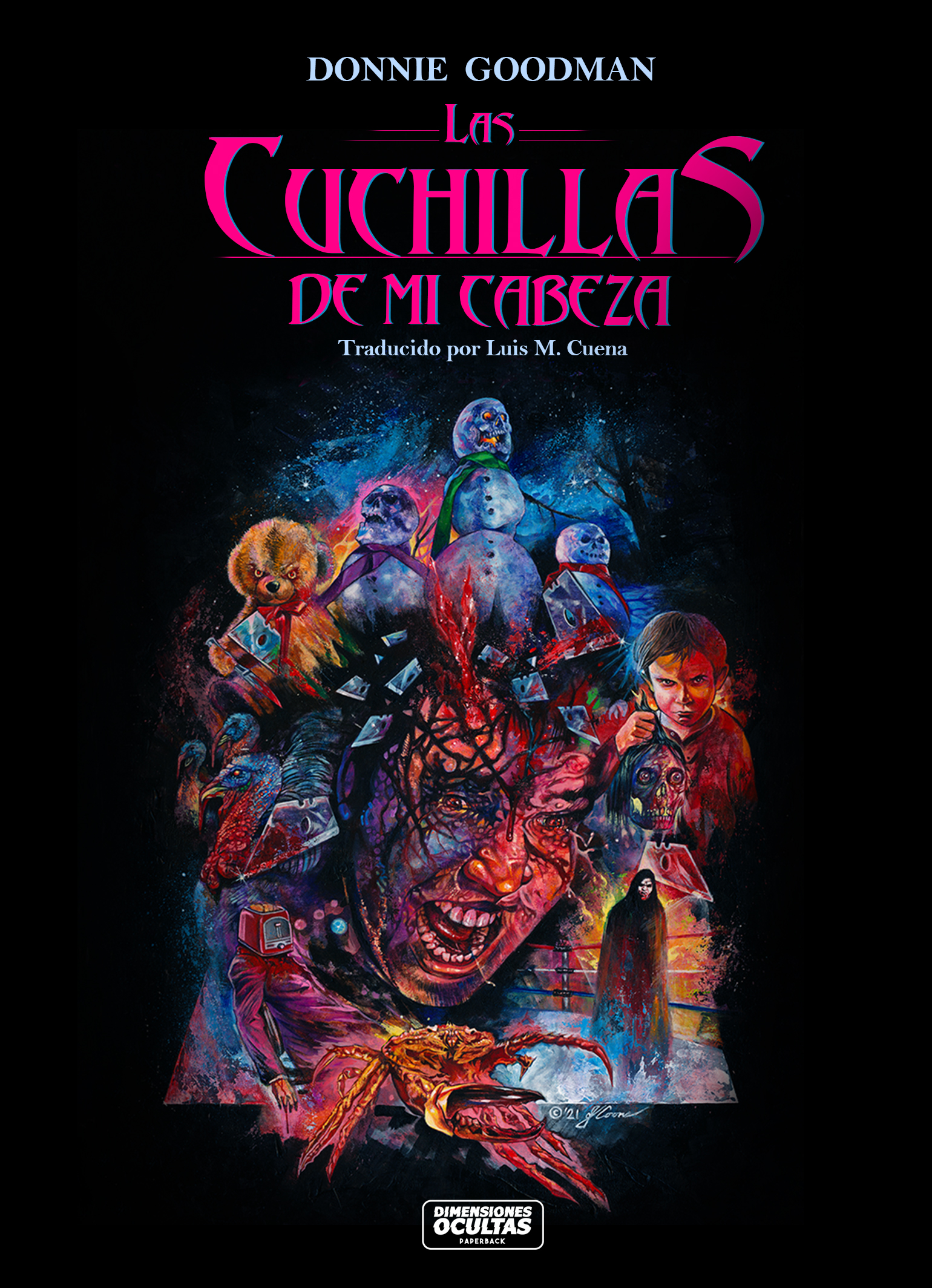 Portada de Las cuchillas de mi cabeza, de Donnie Goodman